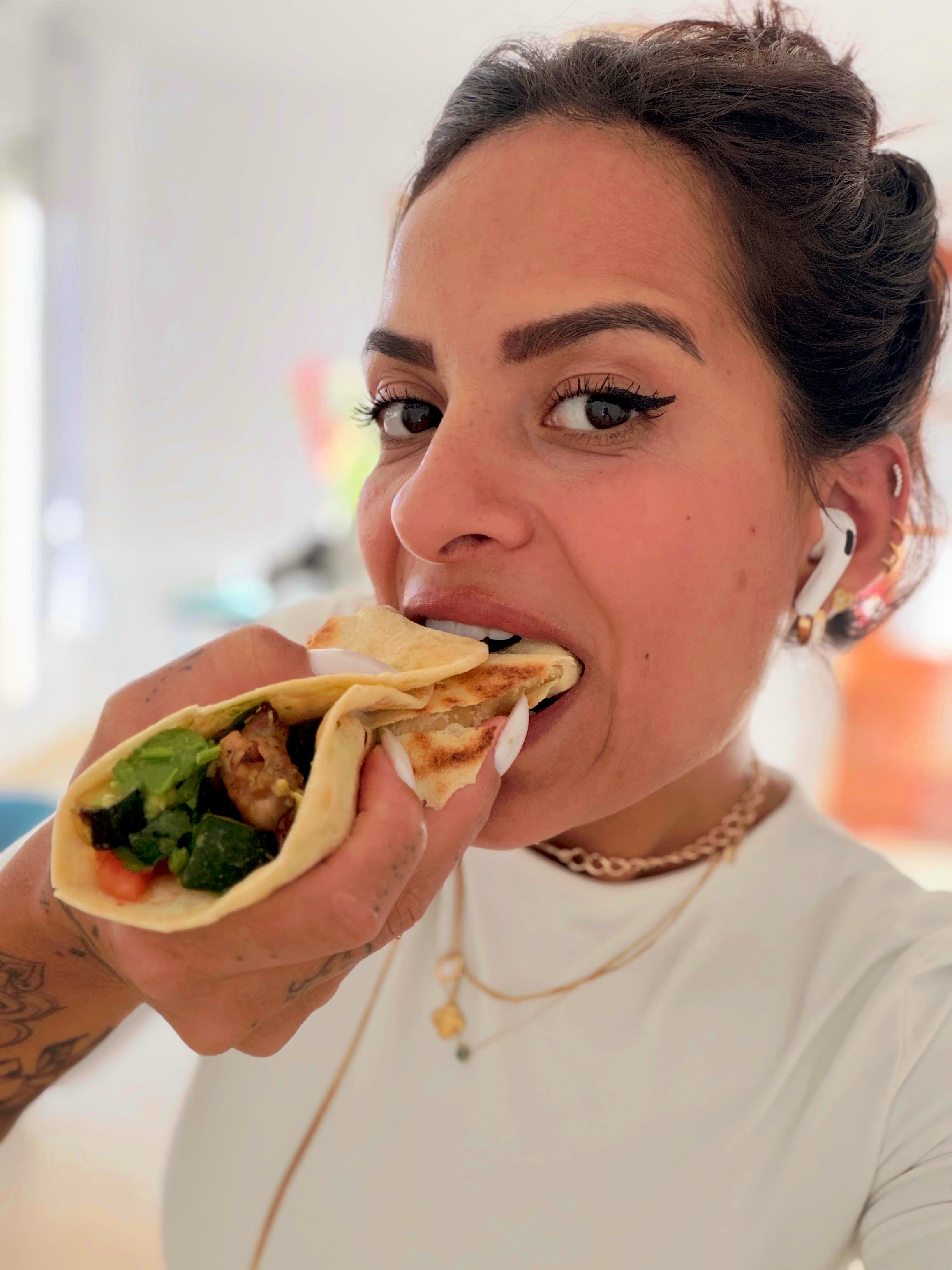 Chef eating