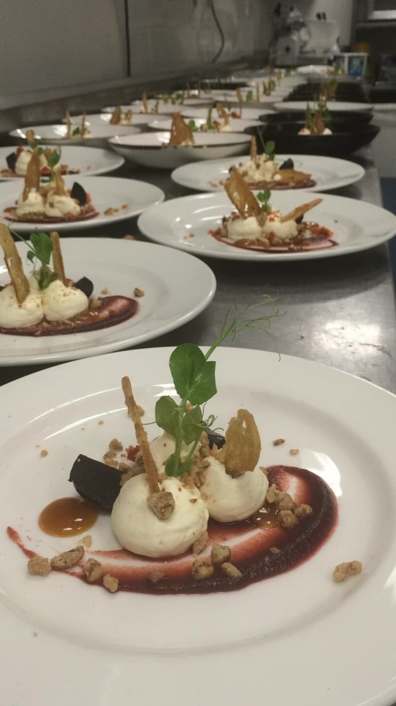 Goats cheese mousse and beets