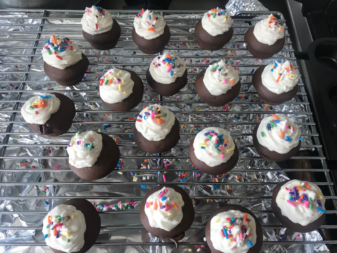 Mini chocolate cupcake