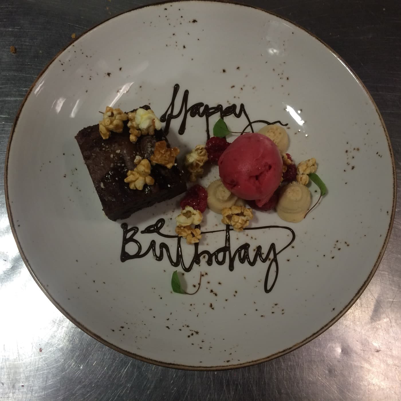 Happy birthday dessert