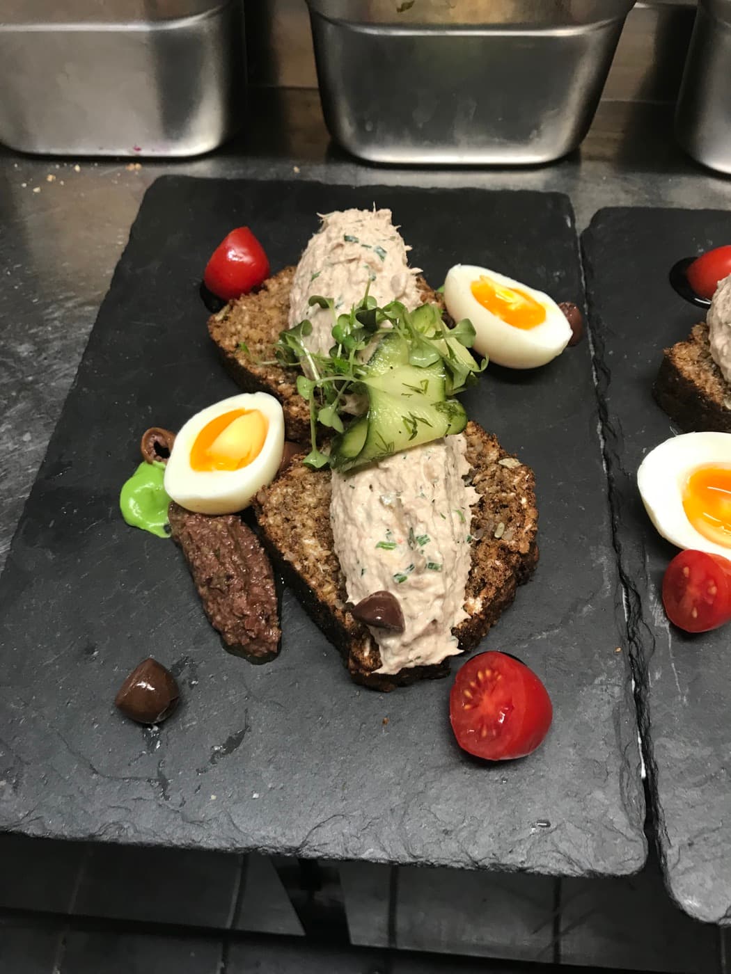 Rye bread and tapenade