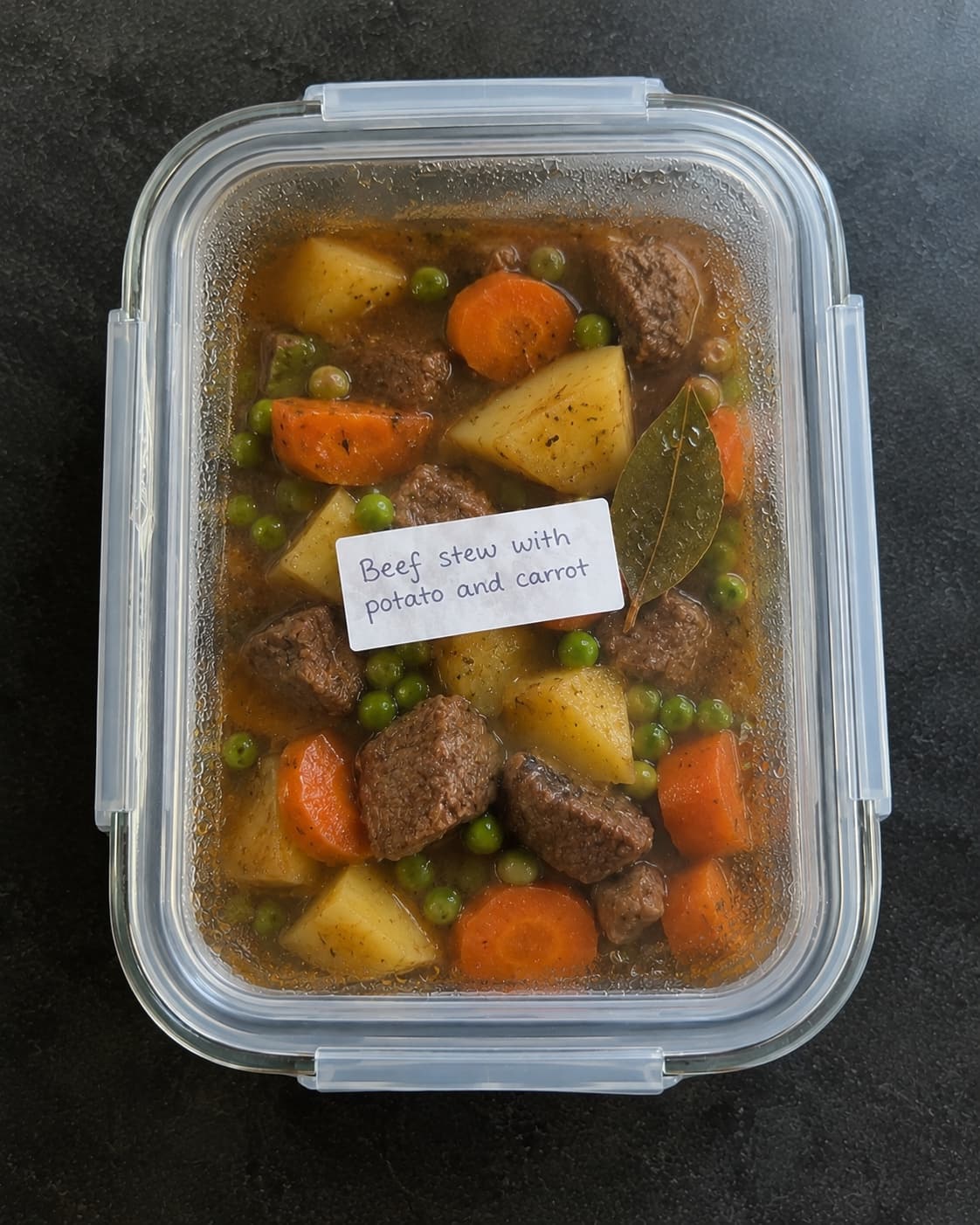 Beef stew with potato and carrot
