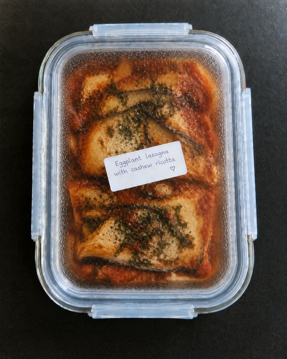 Eggplant lasagna with cashew ricotta