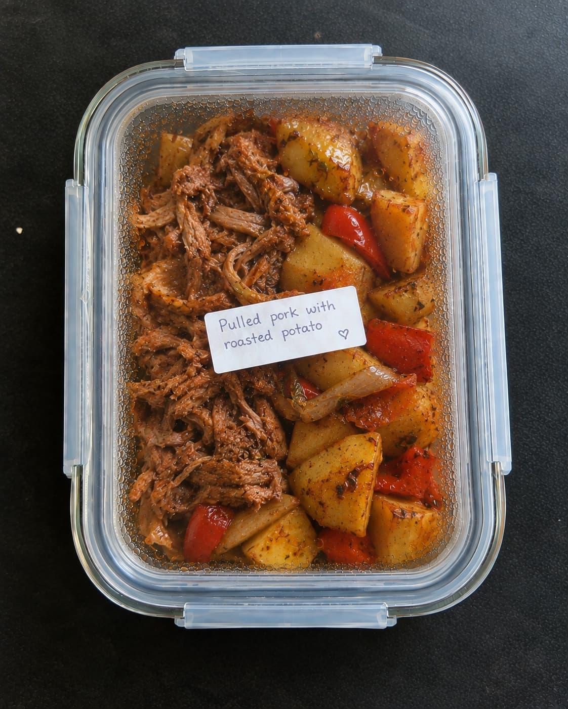 Pulled pork with roasted potato